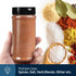RoyalHouse 6 Pack 16 Oz Plastic Spice Jars with Black Cap, Clear and Safe Plastic Bottle Containers with Shaker Lids for Storing Spice, Herbs and ...
