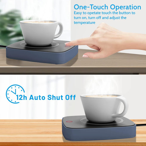 Coffee Cup Warmer, Smart Coffee Mug Warmer for Desk Home Office Use with 3 Temperature Setting, Beverage Warmer Candle Warmer for Tea, Water, Milk...