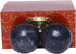 BRABUD 1.4'' Chinese Exercise Baoding Balls Dark Grey Marble Health Stress Relieve with No Chimes BS021...