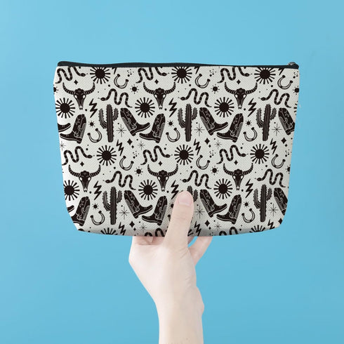 Western Cow Skull Makeup Bag, Western Stuff, Skull Decor, Cow Gifts, Cow Print Stuff for Women Friend Cow Lovers, Mothers Day Graduation Birthday ...