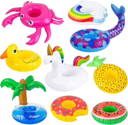 UNICORN ELEMENT 9 Pcs Cute 11.5 Inch Girl Doll Swim Accessories Set Swimming Pool Floaties Party Ring Inflatable Drink Holder for 11.5" Girl Dolls...