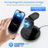 3 in 1 Charging Station for Apple Devices, 15W Fast Charger Stand Magnetic Wireless Charger Station, Rotatable & Foldable with Night Light for iPh...