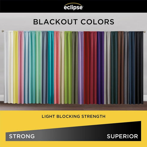 ECLIPSE Kendall Modern Blackout Thermal Rod Pocket Window Curtain for Bedroom or Living Room (1 Panel), 42 X 54, Lemon...