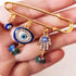Turkey Evil Eye Rhinestone Charm Blue Lucky Eyeball Hands Brooch Pins Jewelry for Good Luck...