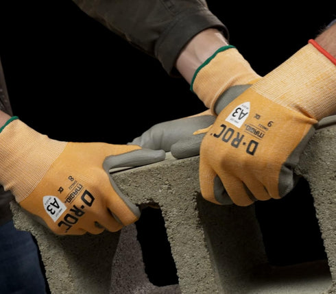 MAGID D-ROC 18-Gauge ANSI Level A3 Cut-Resistant Gloves, 1 Pair, Size 9/L, Hi-Vis Orange, DXG22...