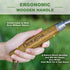 Garden Hand Fork, Hand Weeding Fork with Sharp Tine for Easy Uprooting Large Weeds, Stainless Steel Garden Fork, Comfortable Grip Wood Handle Hand...