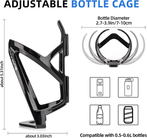 ROCKBROS Bike Water Bottle Holder Ultra-Light Bicycle Bottle Cages with Screws Tool, Universal Bike Cup Holder for Road MTB Mountain Bikes Cycling...
