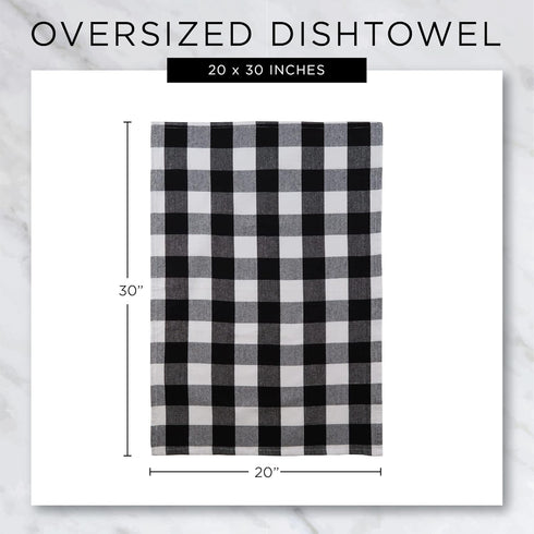 DII Buffalo Check Kitchen Collection, Classic Farmhouse Dishtowel Set, 20x30, Red & White, 3 Piece...