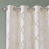 Madison Park Eden Sheer Single Curtain for Bedroom, Modern Contemporary Light Sheers for Living Room, Geometric Pattern with Grommet, 50x95, Ivory...