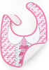 Littleforbig Cotton Waterproof Babydoll Printed Adult Bib with Adjustable Velcro Closure - Pretty in Pink Sissy Bib...