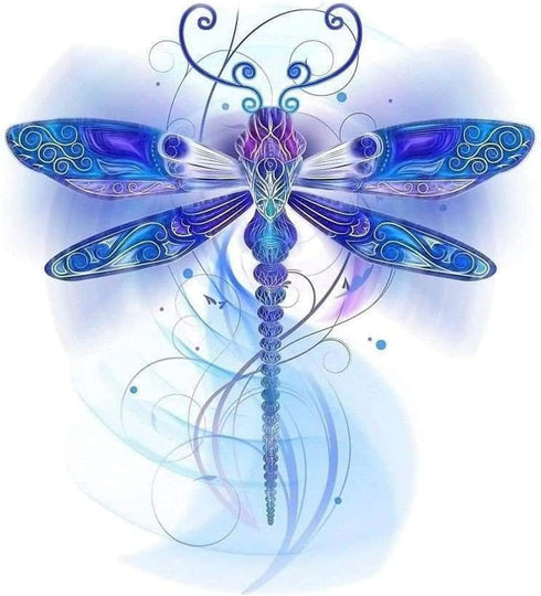 FANGKISSU DIY 5D Diamond Painting Kits for Adults, Full Drill Blue Dragonfly Diamond Art Painting by Number Kits,Arts Craft for Home Wall Decor 12...