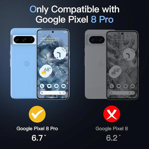 JETech Magnetic Case for Google Pixel 8 Pro 6.7-Inch 2023, Compatible with MagSafe, Translucent Matte Back Shockproof Phone Cover (Bay)......