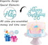 Blue Glitter Happy Birthday Cake Topper, Birthday Party Decorations...