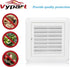 4" Louvered Vent Cover by Vypart Exterior Wall Air Vent Cap Replacement with Fabric Fine Screen,Vent Louvered Outdoor Dryer Vent Cover with 4 Screws,Easy Install