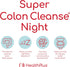 Health Plus Super Colon Cleanse Night Formula Digestive Support | Constipation Relief to Reduce Bloating with Probiotics and Valerian Root for Sle...