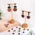 1 Box 50Pcs Wood Earring Stud Posts Wooden Earring Studs Blank Round Flat Pad Ear Studs with Ear Nuts and Loop Brown Earring Findings Posts for Je...