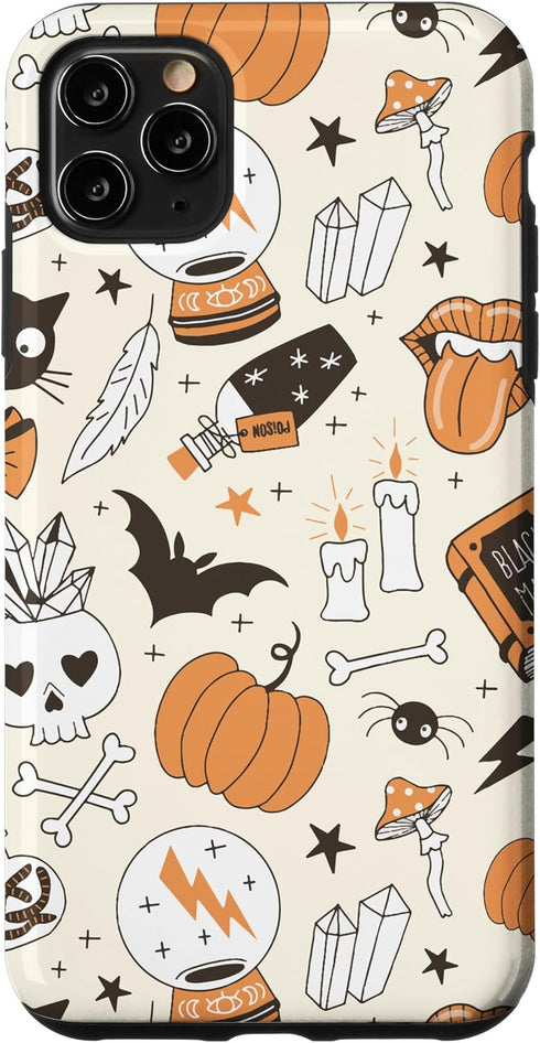 iPhone 11 Pro Max Vintage Witchy Magical Spiritual Crystals For Halloween 2023 Case...