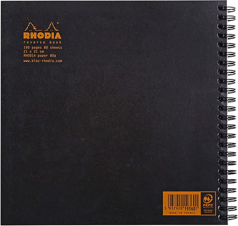 Rhodia Graph Reverse Standard Notebook, One Notebook, Black...