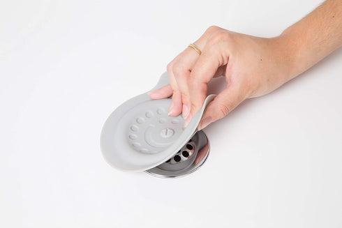 Ubbi Bathtub Drain Cover, Silicone Drain Stopper with Suction, Baby Bath Time Accessory, Gray...