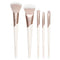 EcoTools Luxe Natural Elegance Professional Face Makeup & Foundation Brush Set, Premium Brush Kit For Face, Cheek, & Eye Makeup, Synthetic Makeup ...