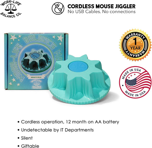 Mechanical Mouse Jiggler Undetectable Device - No USB No Software Required, Keeps Mouse Moving and Computer Awake - Cordless and Wireless Mouse Mo...