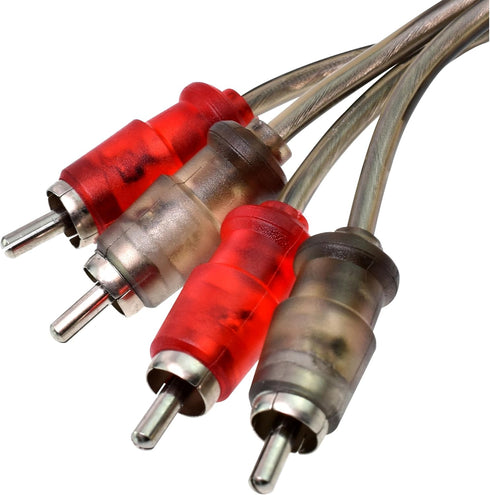 Conext Link Audio RCA Interconnect Cable Patch Male to Male OFC Spiral Braid (12FT, 2 Pack) ?13016?...