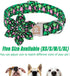 MR. CHUBBYFACE St.Patrick's Day Clover Dog Collar,Pink Green Clovers Adjustable Dog Collar with Flower Tie for Small Medium Large Dogs,M...