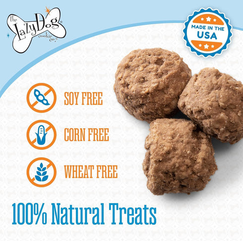 The Lazy Dog Cookie Co. Soft Dog Treats, Mutt Mallows Strawberry Smoochies, for Small, Medium and Large Dogs, Wheat-Free, Baked in The USA, 5 oz. ...