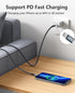 Dasku 1FT USB C to Lightning Cable 12 inch iPhone Charging Cable, Short Fast Nylon Brabied USBC iPhone Charger Cord Compatible with iPhone 14 13 1...