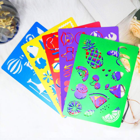 Kids Drawing Stencils Set , 20 Pcs Plastic Stencil Kit 300+ Patterns Drawing Templates for Girls & Boys Gift and Card Making...