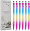 2 in 1 Ballpoint Pen with Stylus Tip Diamond Pen Fine Point Pens with Ink Pens with Stylus Tips 0.7mm Chinese Pens Black Ink Pens Rainbow Colors B...