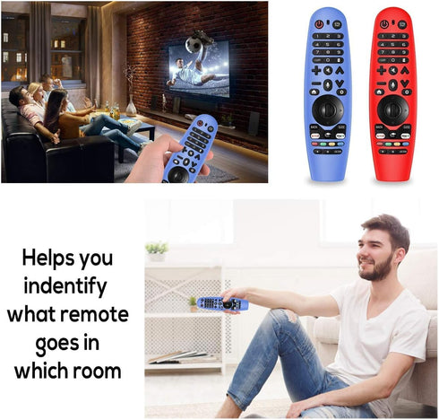 2 Pack Silicone Remote Cover for LG Magic Remote, Lightweight Protective Case with Lanyard...