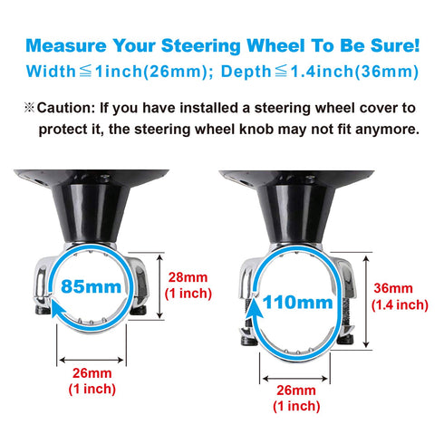 Hypersonic Vehicle Power Handle Car Steering Wheel Spinner Accessory Knob Universal Fit for Car (black)...