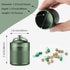 Keychain Pill Holder, Pill Box, Aluminum Waterproof Pill Container, Pill Organizer for Outdoor Travel Camping?Size: 1.6 x 1.6 x 2 in (Green)...