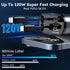 Retractable Car Charger 120W - 4 in 1 Fast Charing Car Phone Charger Adapter, USB C Car Charger with 2 Retractable Cables & 2 USB Ports for iPhone...