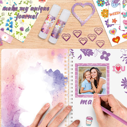 2-Pack DIY Journal Kit - 150+Pcs Gifts for 8 + Year Old Girls - Cool Birthday Gifts Ideas for Girls - Art & Crafts for Tween Kid - Teen Girls Tren...