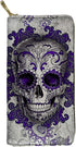 Women's Gothic Skull Zipper Clutch Long Wallet Multifunction Holder Organizer Purse Handbags...