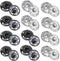 JOSDIOX Sew on Snap Buttons 12 Sets B Metal Snap Fastener Buttons Press Button for Sewing Clothing Silvery and Black (Large Size 1.0IN /25mm)...