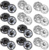 JOSDIOX Sew on Snap Buttons 12 Sets B Metal Snap Fastener Buttons Press Button for Sewing Clothing Silvery and Black (Large Size 1.0IN /25mm)...