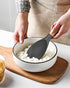 Cooking Spoon and Rice Scooper for Nonstick Cookwares, Great for Cooking and Serving Durable BPA-Free Matte Silicone, Wood Handle Spoon for Mixing...