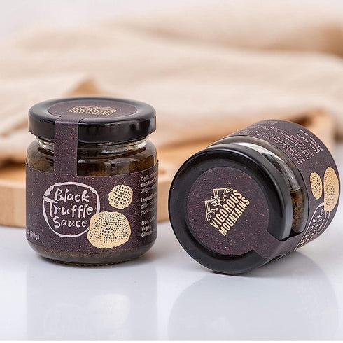 VIGOROUS MOUNTAINS Black Truffle Paste - 3.17 oz Vegan Pesto Pasta Sauce Seasoning in Extra Virgin Olive Oil...