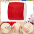 PH PandaHall 0.5mm Red Waxed Cord,116 Yards Round Waxed Polyester Cord Twine Thread Beading String Spool for Bracelet Necklace Rope Jewelry Making...