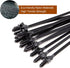Push Mount Zip Ties, 8 inch Cable Zip Tie Black Wire Tie with Push Pin Fir Tree Zip for Indoor and Outdoor (100 Pack)...