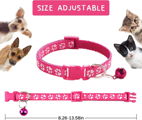 Puppy Collars with Bell-Adjustable Litter Collars Pups - Kitten Collar for Newborn pet - Set of 19...