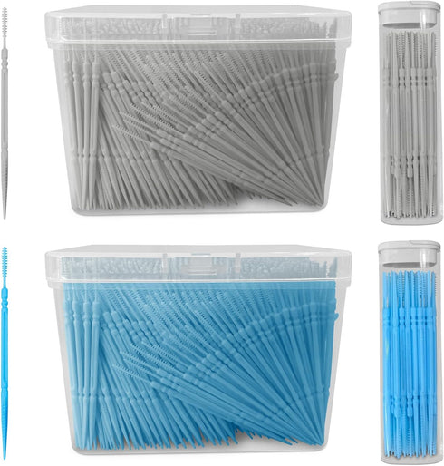 2280Pcs Double Head Plastic Toothpick Dental Floss Interdenta Brush Teeth Stick Oral Care Tooth Picks for Teeth Cleaning...