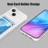 MZELQ Silicone Compatible with iPhone 15 Case, Card Holder Camera Protection Cover + Screen Protector, Card Slot Soft Slim Phone Case -Crystal......
