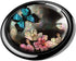 Blue Butterfly Image Glass Dome Custom Phone Finger Holder Bracket 360°Rotation Accessories Ring Stand for Cell Phones...