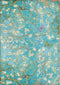 Stamperia A4 Rice Paper Packed - Atelier Blossom Blue Background with Butterfly, (DFSA4546)...
