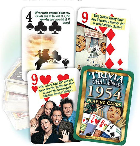 1954 Trivia Challenge Playing Cards: Birthday Gift...