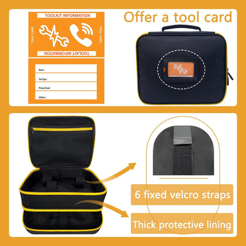Double-Layer Bag For Klein Tools Et310 & Rt250 GFCI Outlet Tester & Electrical Test Kit, Storage For Digital Multimeter, Clamp Meter And Accessori...